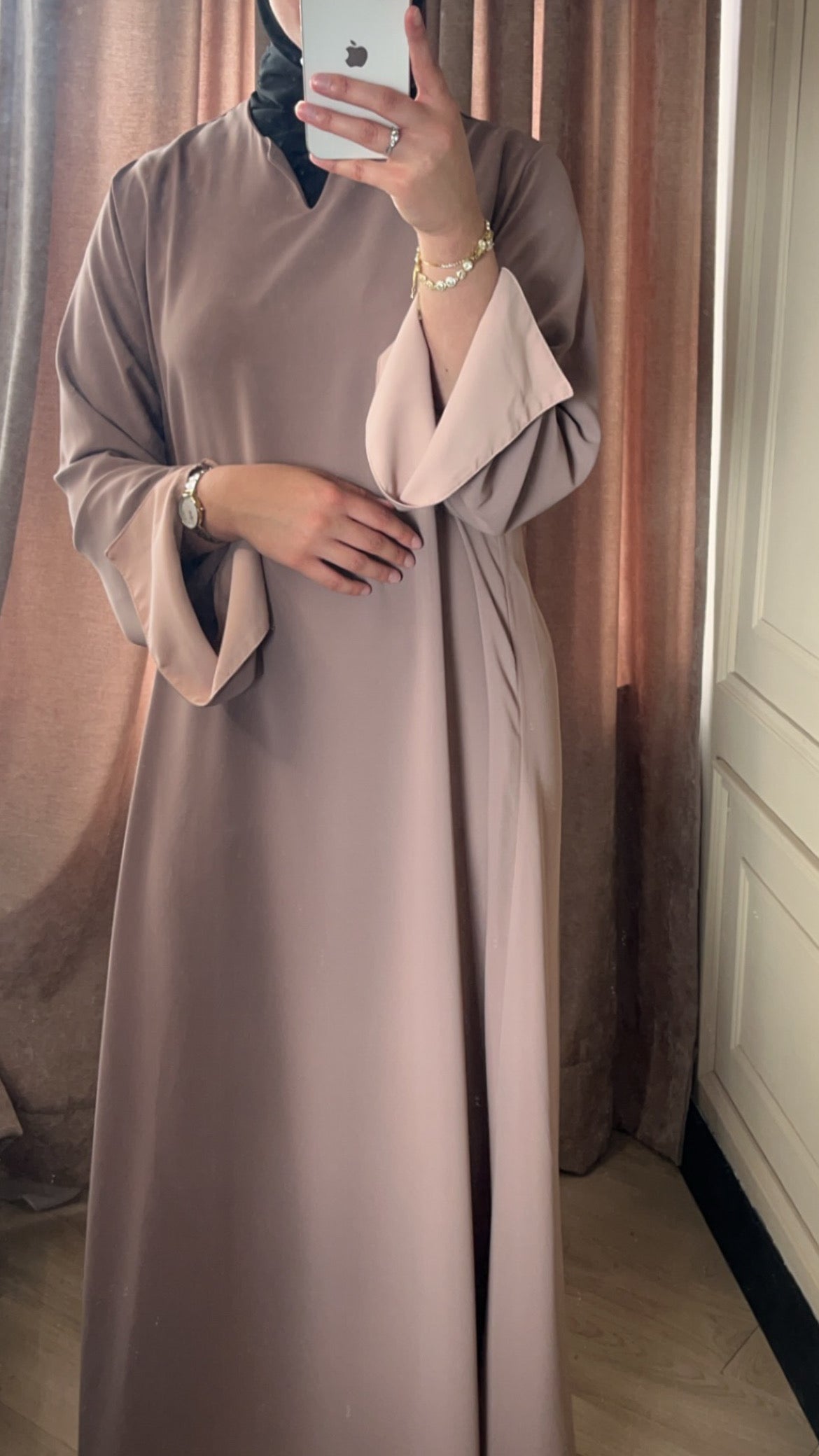 Abaya Noor Taupe x Beige