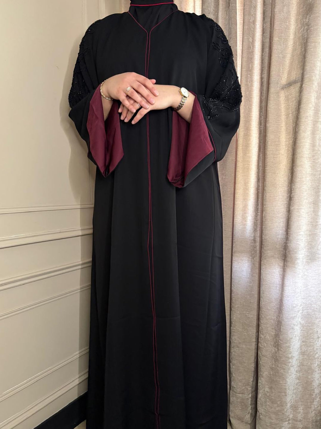 Abaya Glamour Burgundy