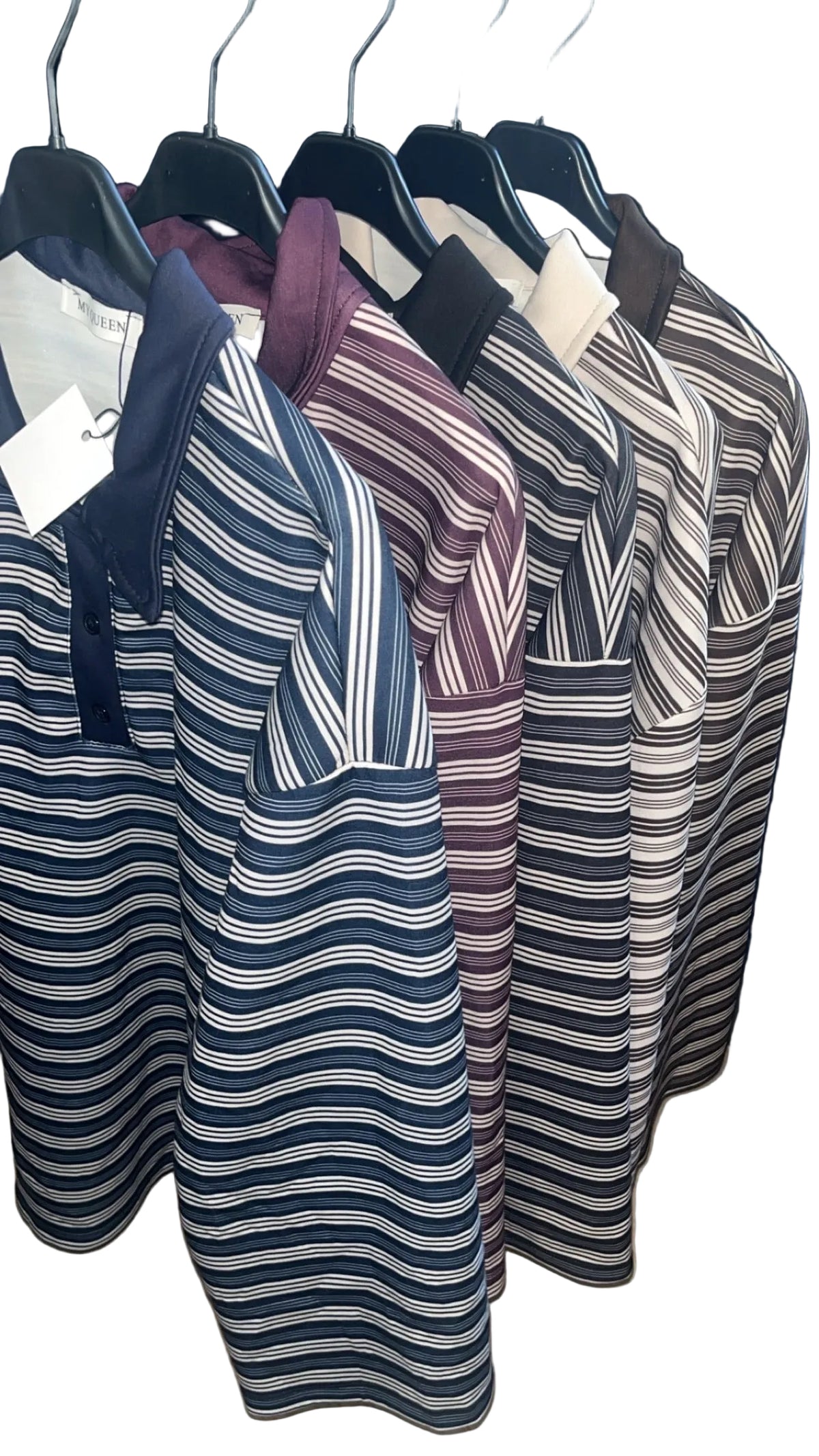 Long Sleeve Striped Polo