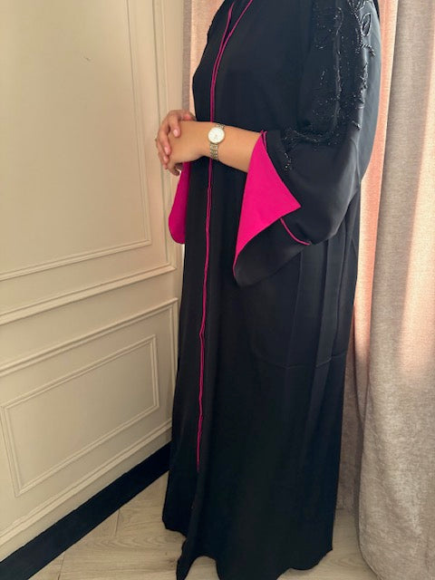 Abaya Glamour Fuchsia Pink