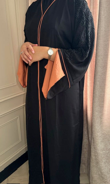 Abaya Glamour Peach Orange