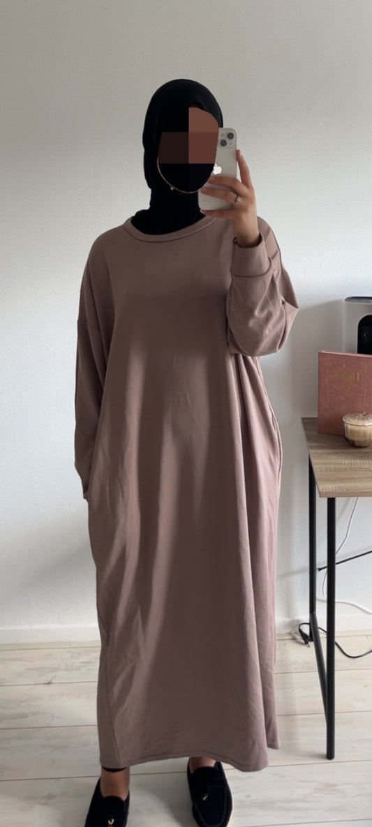 Sweater abaya met zakken
