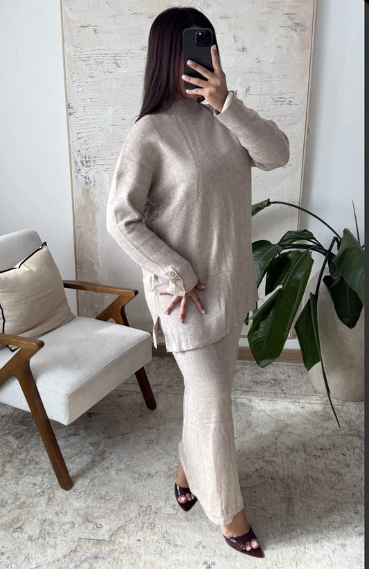 Comfy twinset met rok